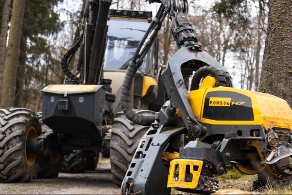Modern ponsse forest harvester.